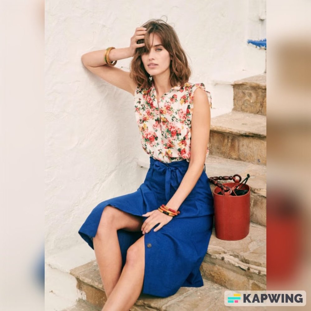 Sezane Amandine Skirt - Indigo